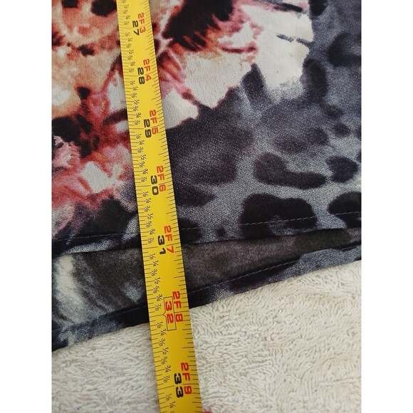 TOV Los Angeles Womens Blouse Tunic Size 40 Multicolor Animal Print Asymmetrical - Picture 12 of 16